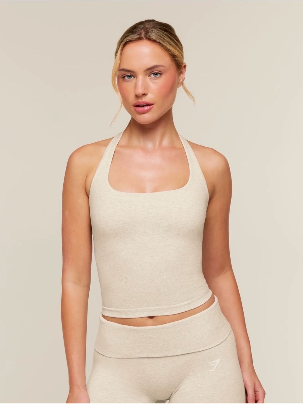 Gymshark Women's Cottonmove Halterneck Top Sz Small Athletic NWOT